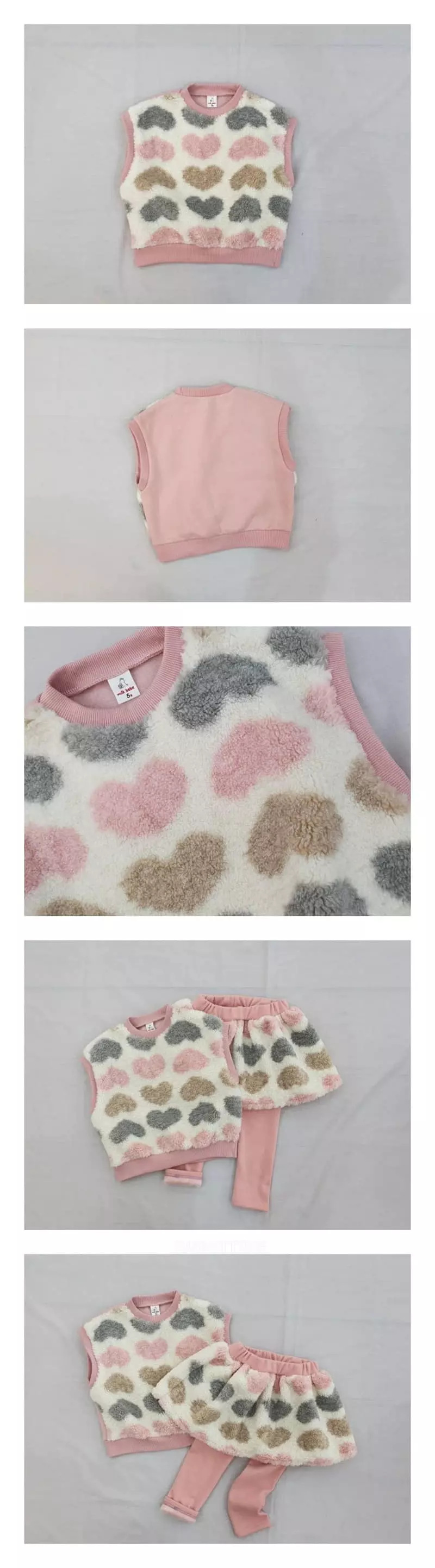 Milk Bebe - Korean Children Fashion - #toddlerclothing - Heart Vest