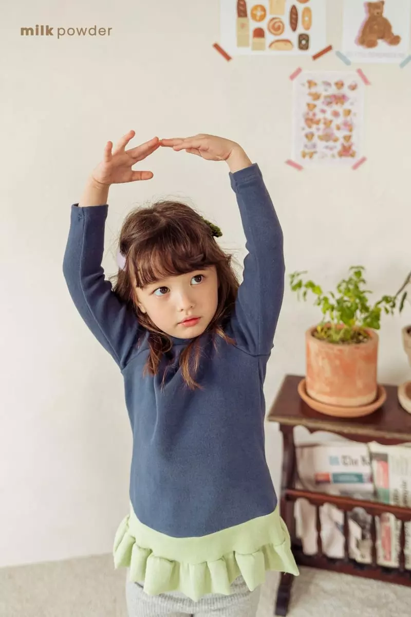 Milk Powder - Korean Children Fashion - #littlefashionista - Frill Tee - 4