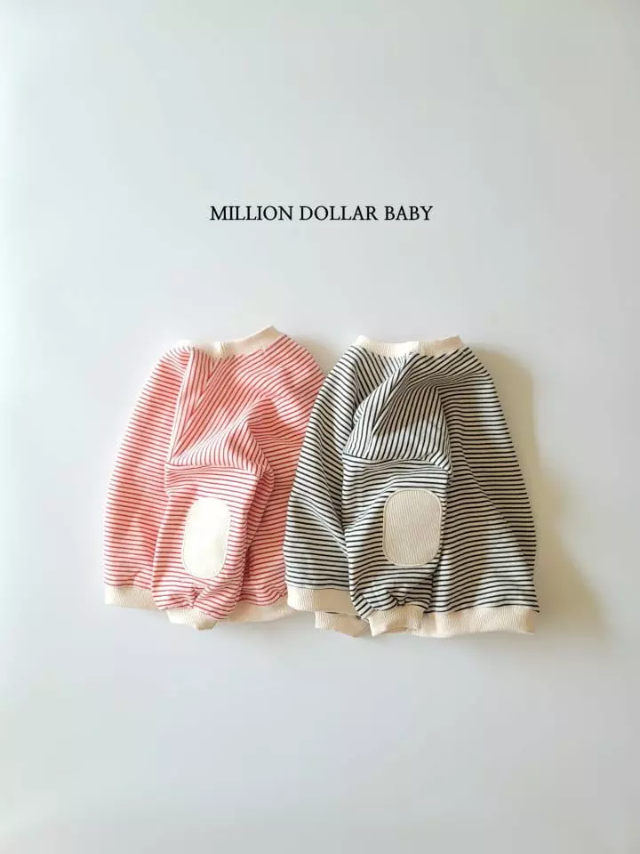 Million Dollar Baby - Korean Children Fashion - #childofig - Stripes Beard Sweatshirt - 9