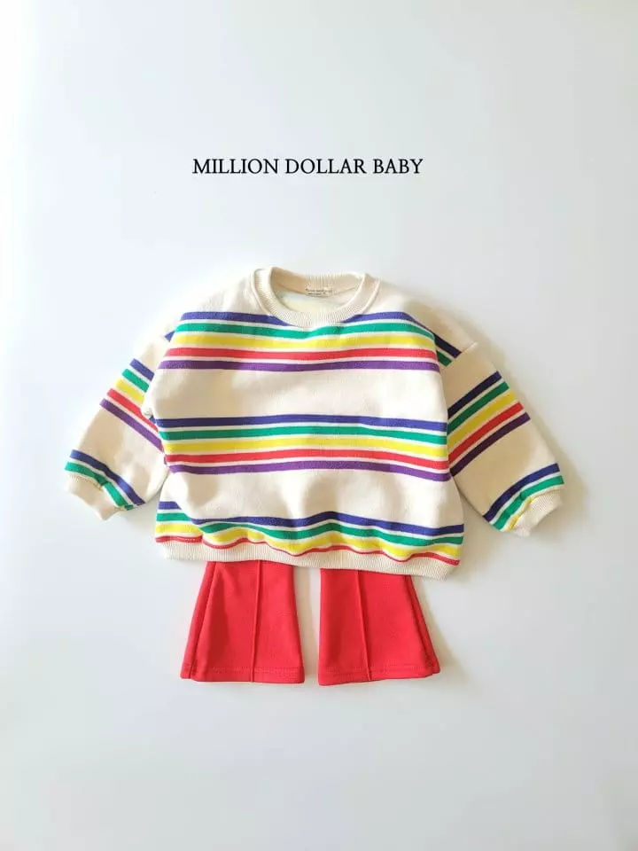 Million Dollar Baby - Korean Children Fashion - #fashionkids - 5 Color Stripes Sweatsirt - 2