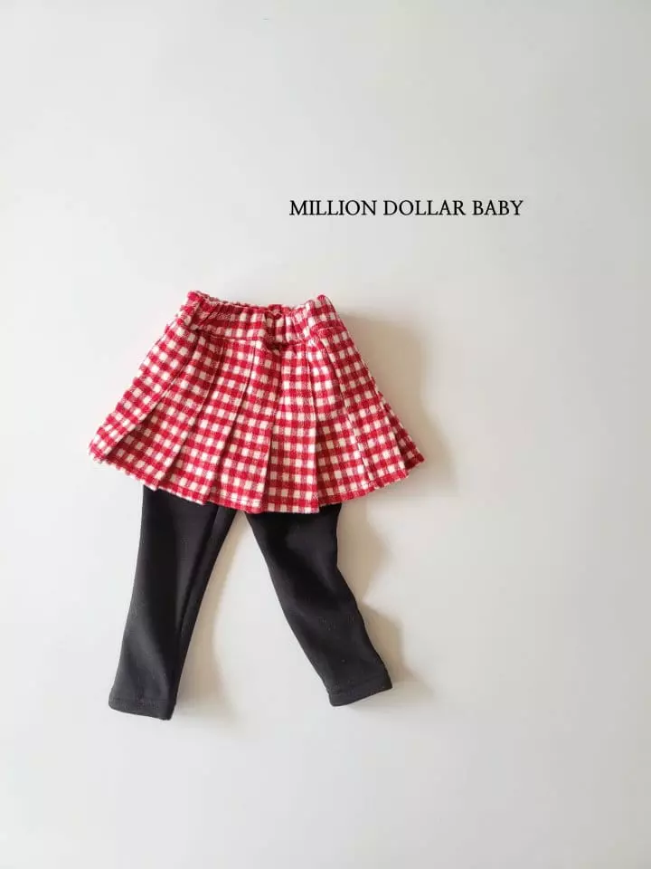 Million Dollar Baby - Korean Children Fashion - #fashionkids - Vivi Check Skirt Leggings
