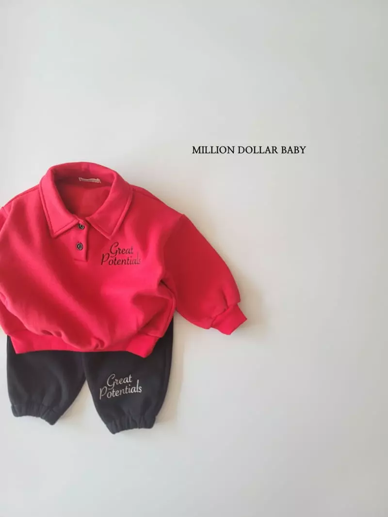 Million Dollar Baby - Korean Children Fashion - #fashionkids - Greet Collar Sweatshirt - 4