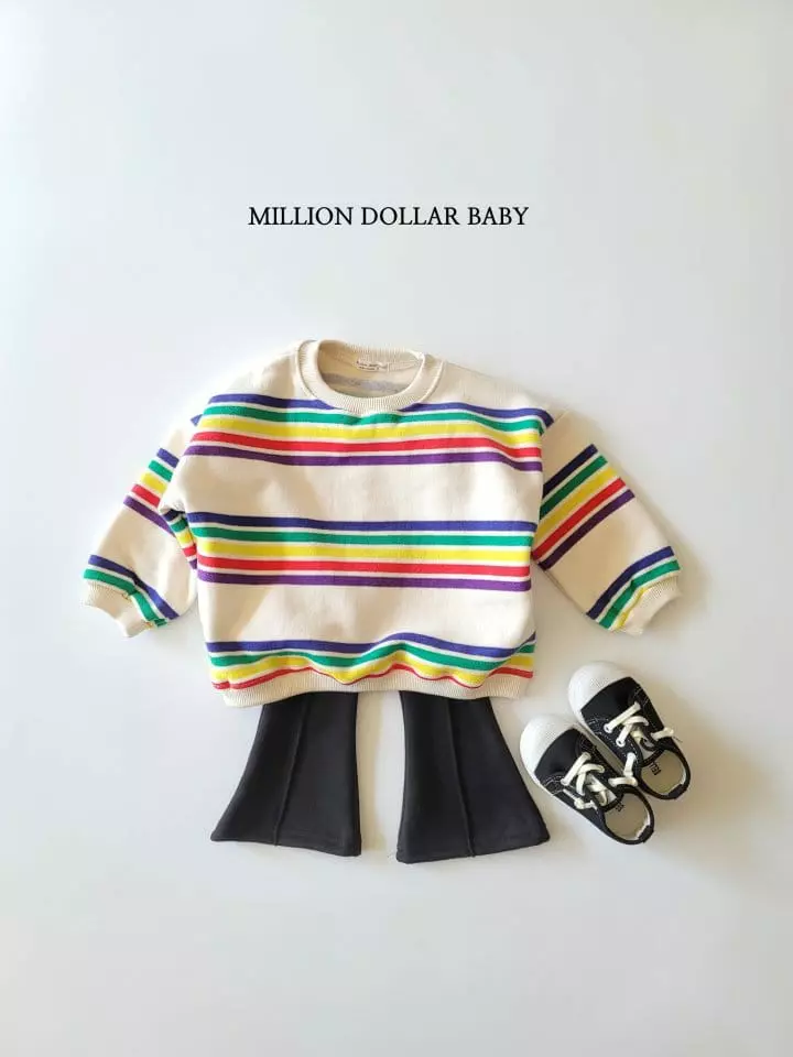 Million Dollar Baby - Korean Children Fashion - #kidsshorts - 5 Color Stripes Sweatsirt - 4