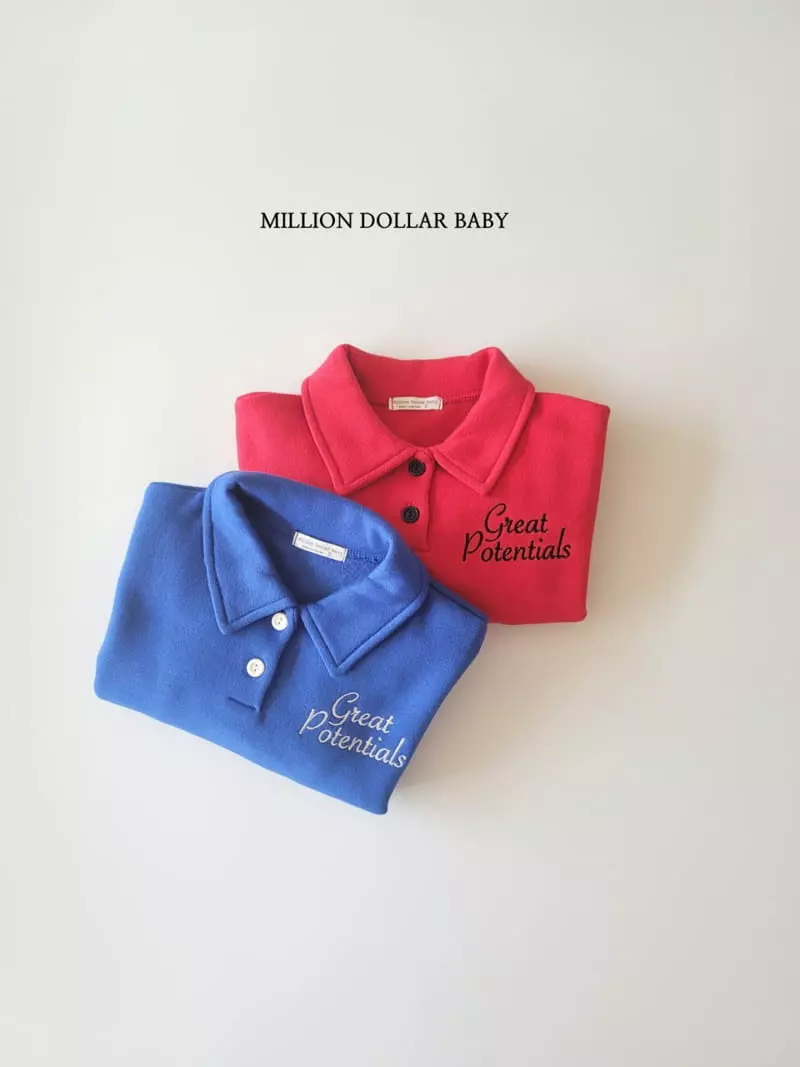 Million Dollar Baby - Korean Children Fashion - #kidzfashiontrend - Greet Collar Sweatshirt - 6