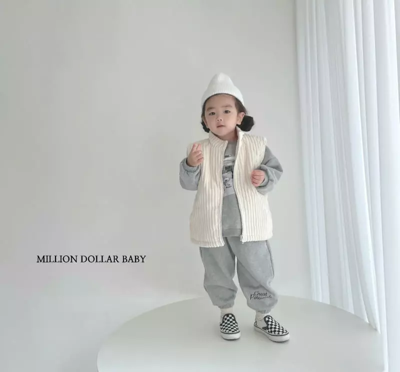 Million Dollar Baby - Korean Children Fashion - #kidzfashiontrend - Big Rib Vest - 5