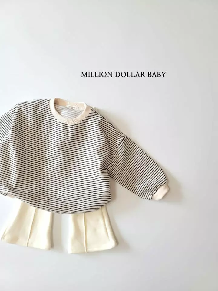 Million Dollar Baby - Korean Children Fashion - #prettylittlegirls - Stripes Beard Sweatshirt - 5