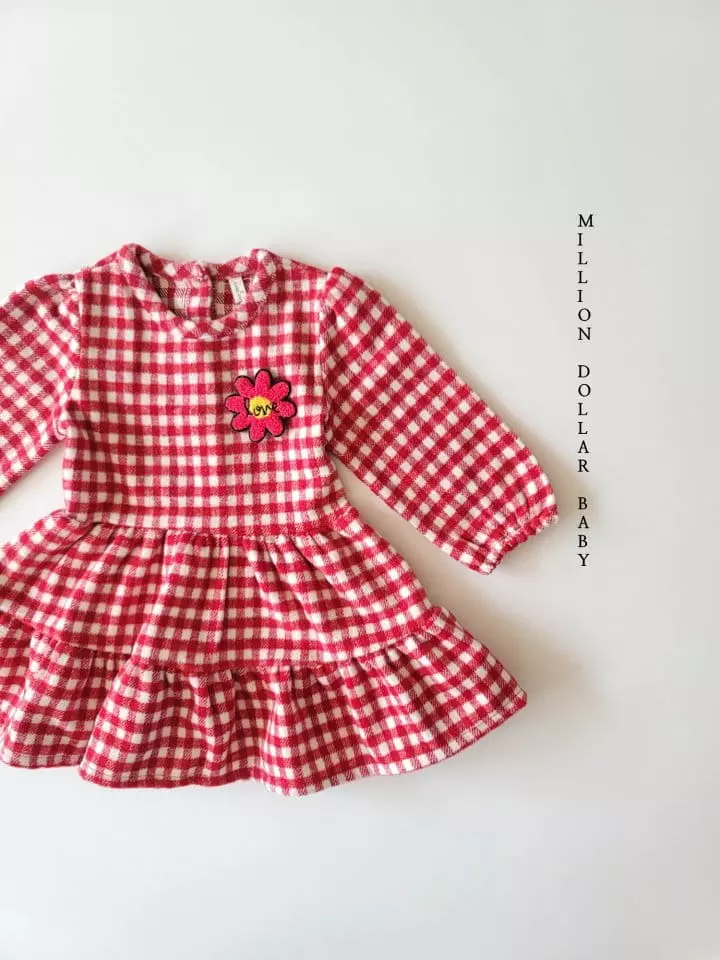 Million Dollar Baby - Korean Children Fashion - #todddlerfashion - Vivi Check One-piece - 9