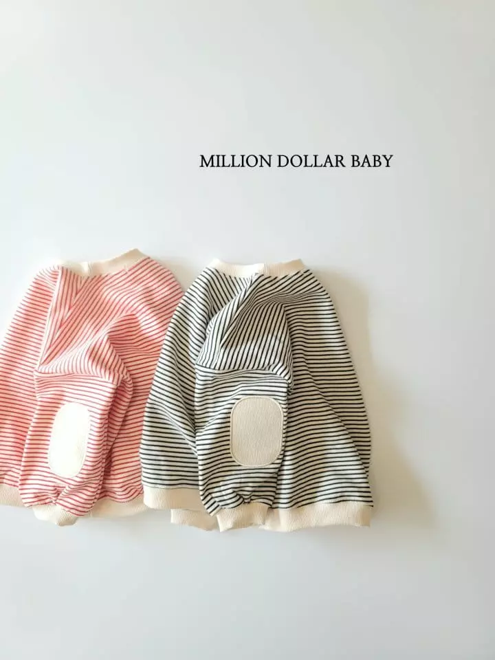 Million Dollar Baby - Korean Children Fashion - #toddlerclothing - Stripes Beard Sweatshirt - 7