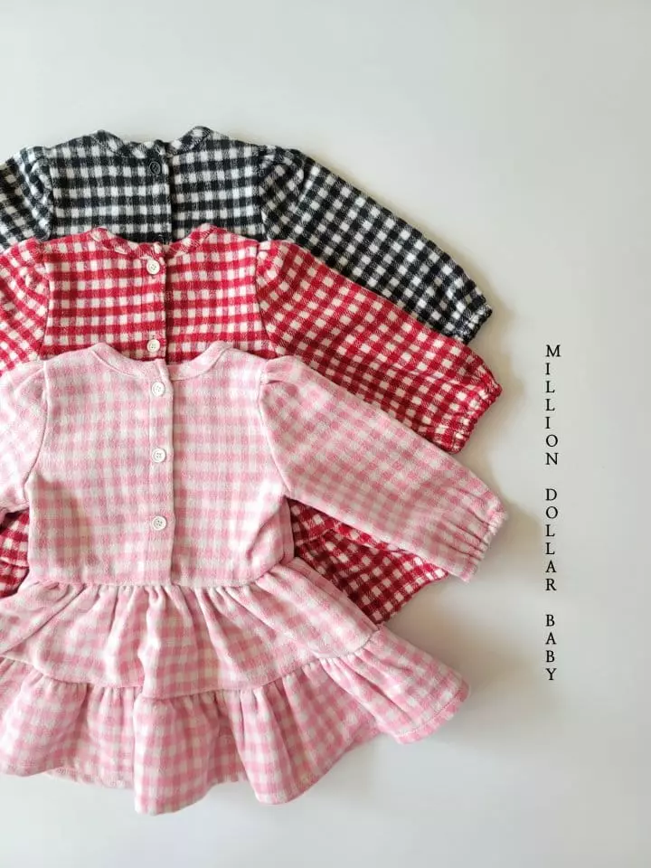 Million Dollar Baby - Korean Children Fashion - #toddlerclothing - Vivi Check One-piece - 10