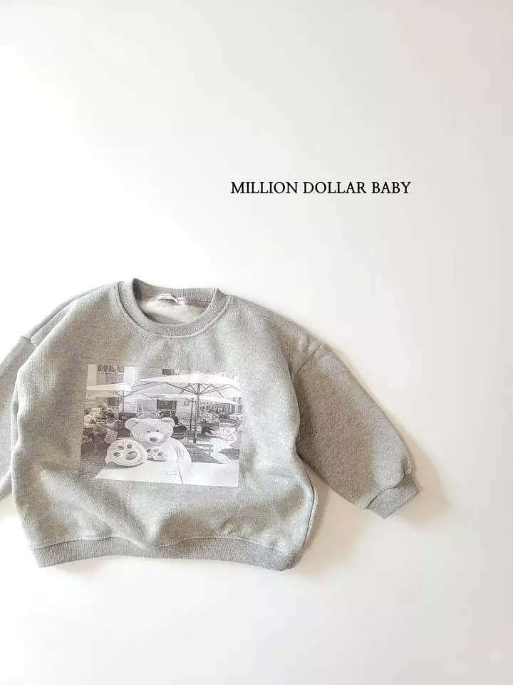 Million Dollar Baby - Korean Children Fashion - #toddlerclothing - Bear Sweatshirt - 9