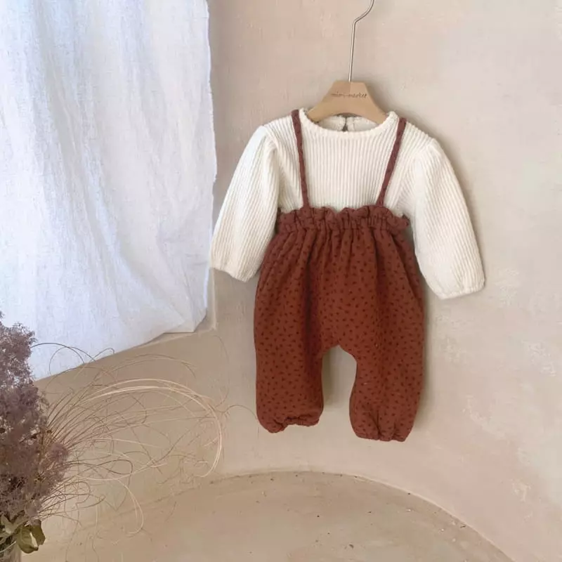 Mimi Market - Korean Baby Fashion - #babygirlfashion - Janny String Dungarees - 10