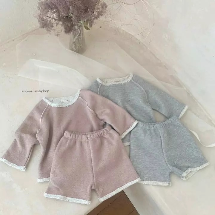 Mimi Market - Korean Baby Fashion - #onlinebabyshop - Popcorn Top Bottom Set - 6
