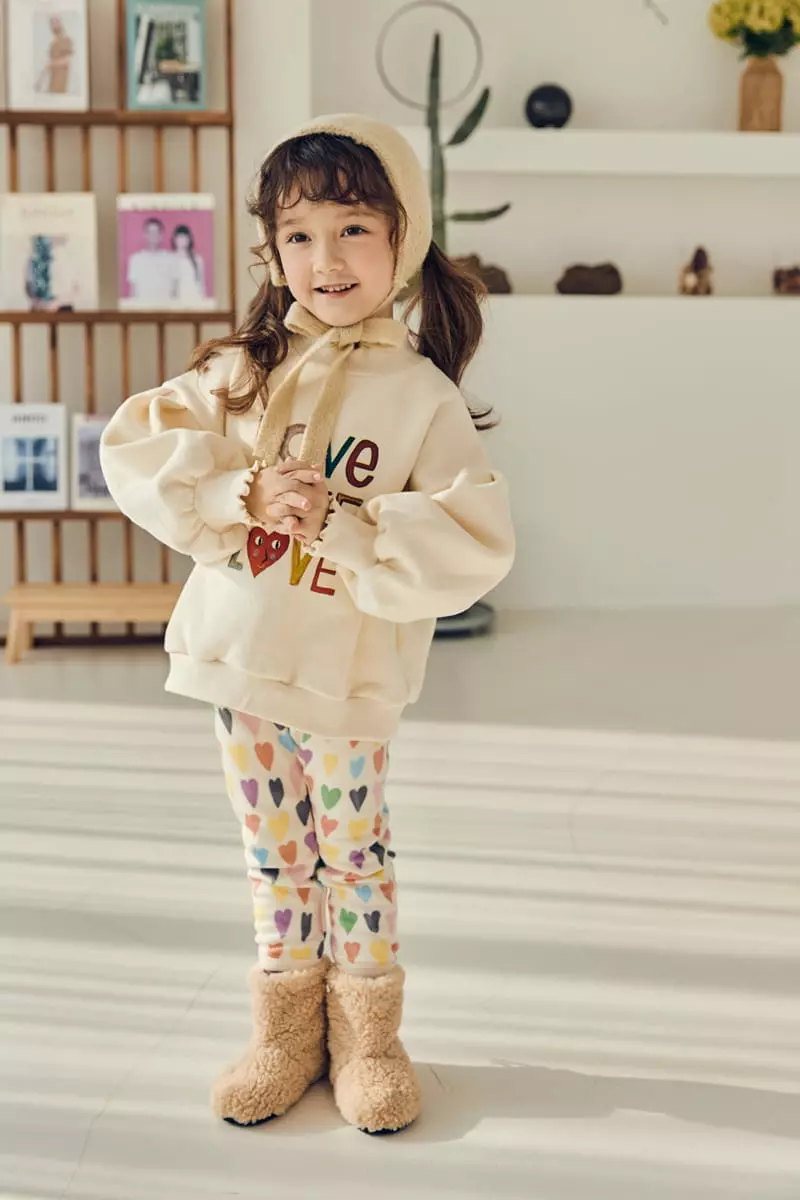 Mimico - Korean Children Fashion - #Kfashion4kids - Heart Leggings - 9