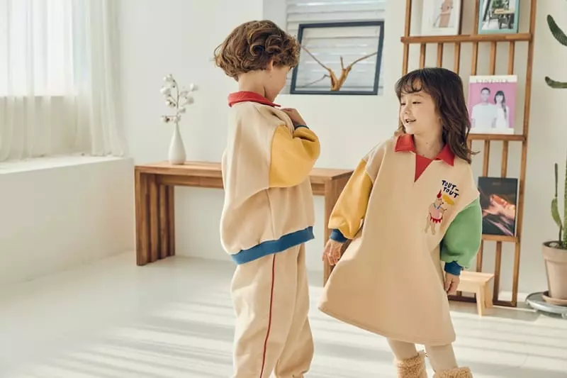 Mimico - Korean Children Fashion - #prettylittlegirls - Warm Top Bottom Set - 4