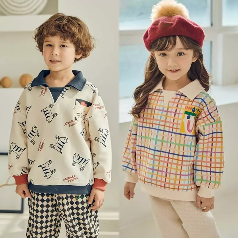 Mimico - Korean Children Fashion - #fashionkids - Collar Warm Tee