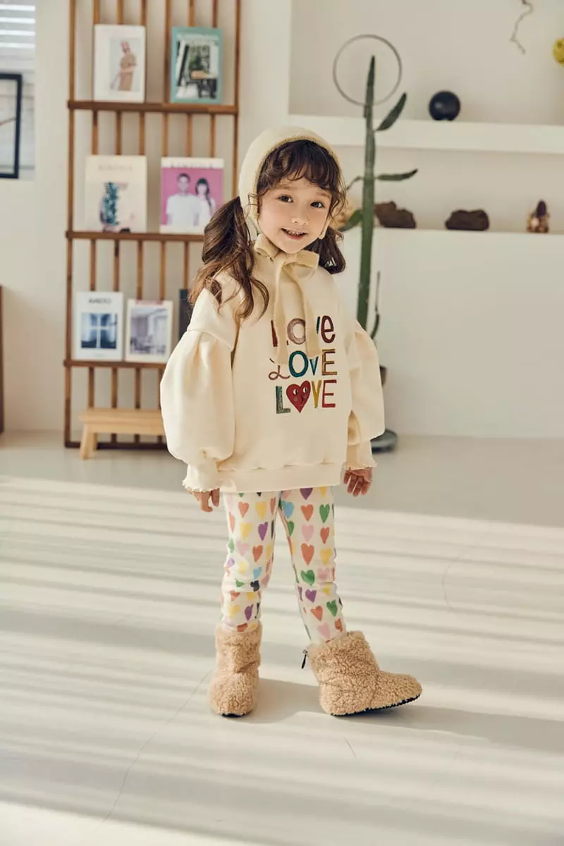 Mimico - Korean Children Fashion - #fashionkids - Heart Leggings - 5