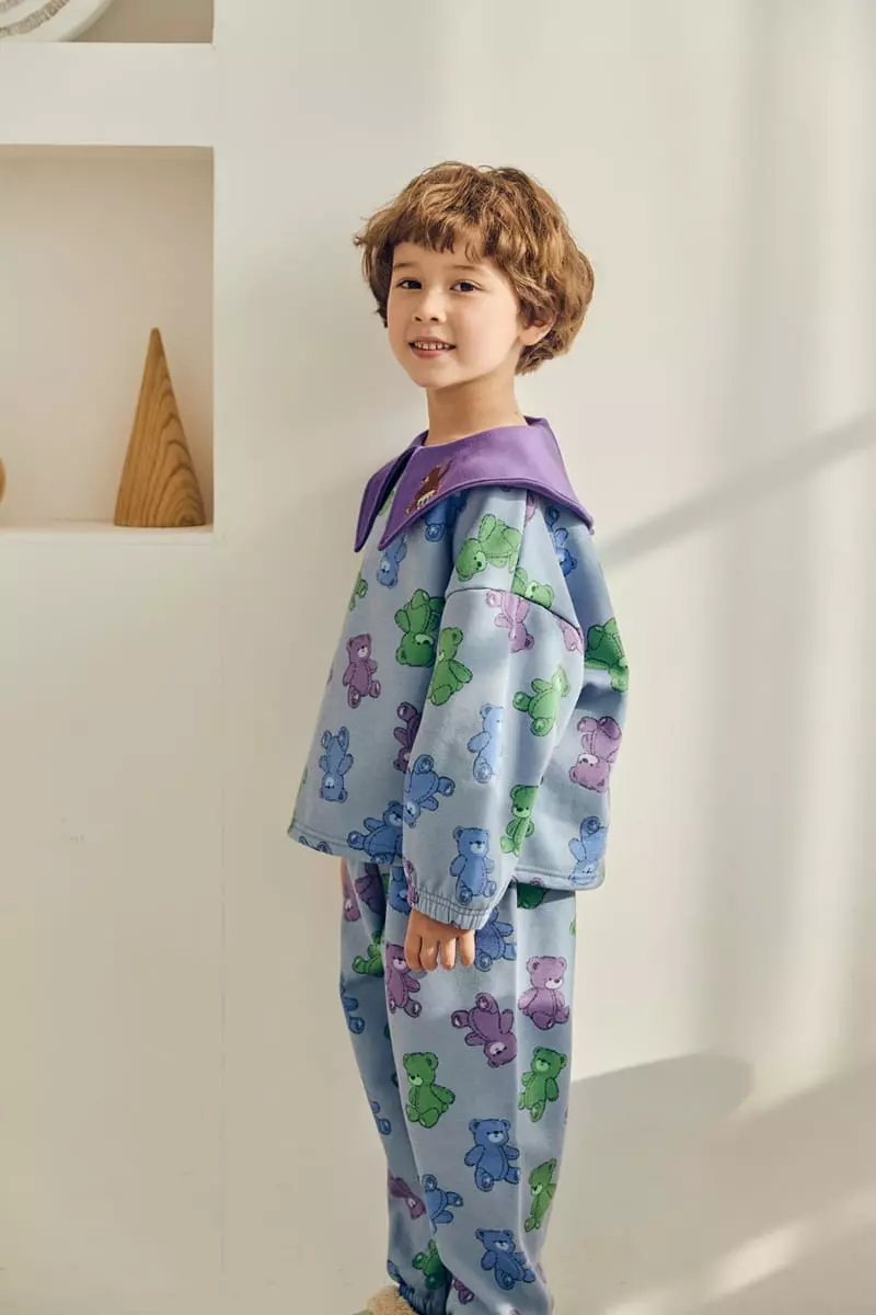 Mimico - Korean Children Fashion - #kidsshorts - Bear Flower Tee - 4