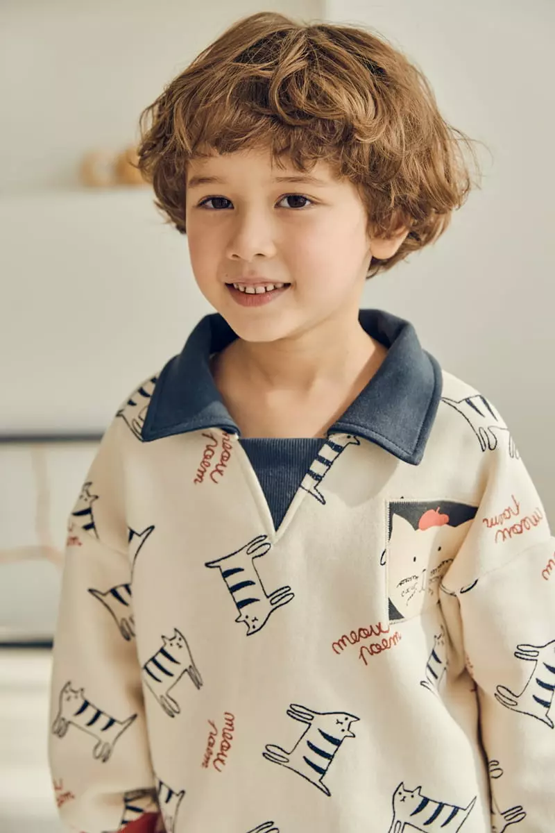 Mimico - Korean Children Fashion - #kidsstore - Collar Warm Tee - 3