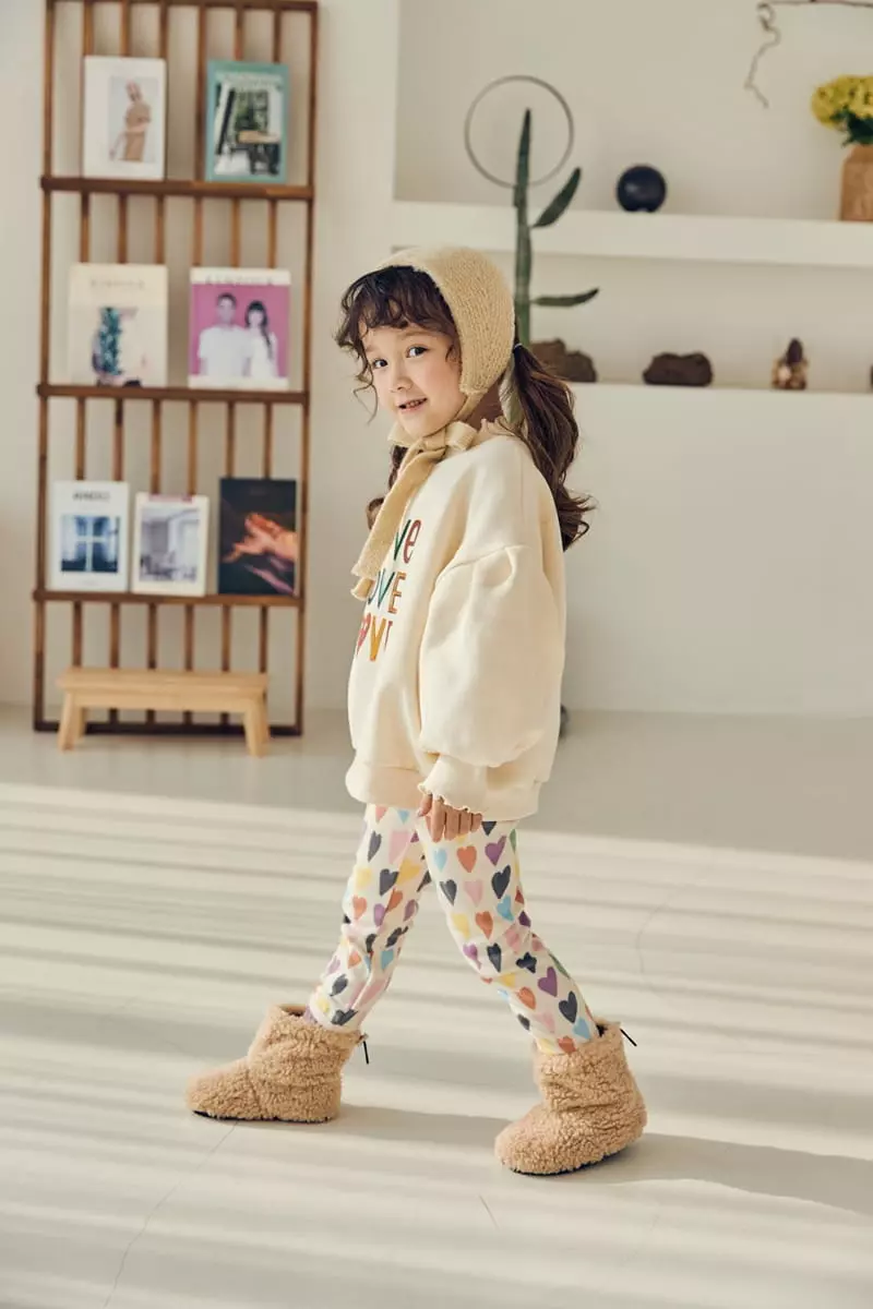 Mimico - Korean Children Fashion - #kidsstore - Heart Leggings - 7