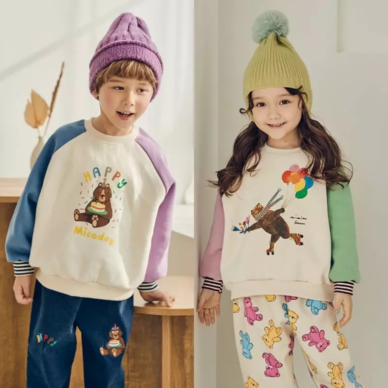 Mimico - Korean Children Fashion - #littlefashionista - Happy Bear Tee