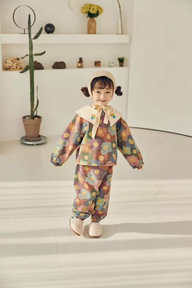 Mimico - Korean Children Fashion - #prettylittlegirls - Bear Flower Tee - 10