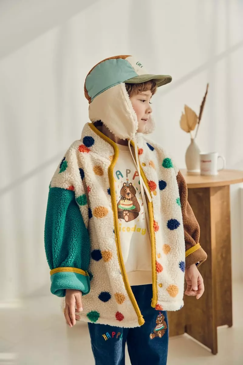 Mimico - Korean Children Fashion - #prettylittlegirls - Dot Jumper - 12