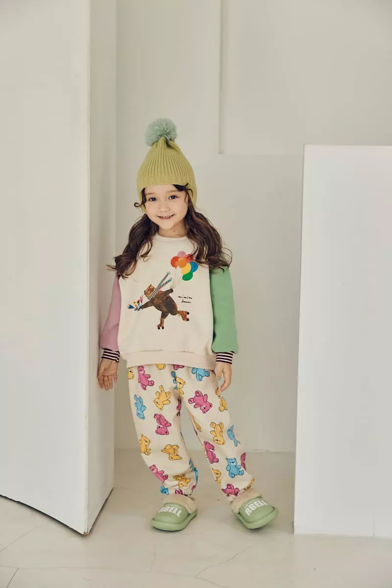 Mimico - Korean Children Fashion - #toddlerclothing - Happy Bear Tee - 6