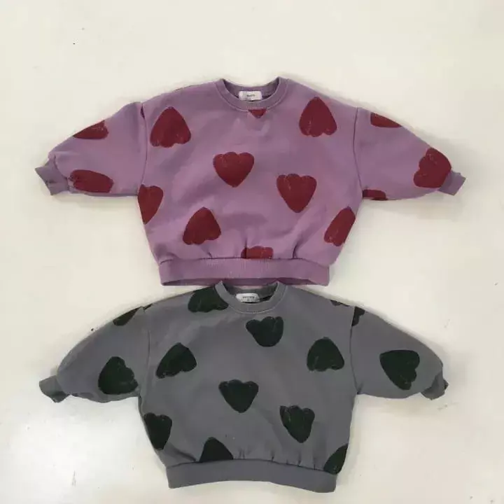 Mini Bongbong - Korean Children Fashion - #todddlerfashion - Heart Sweatshirt