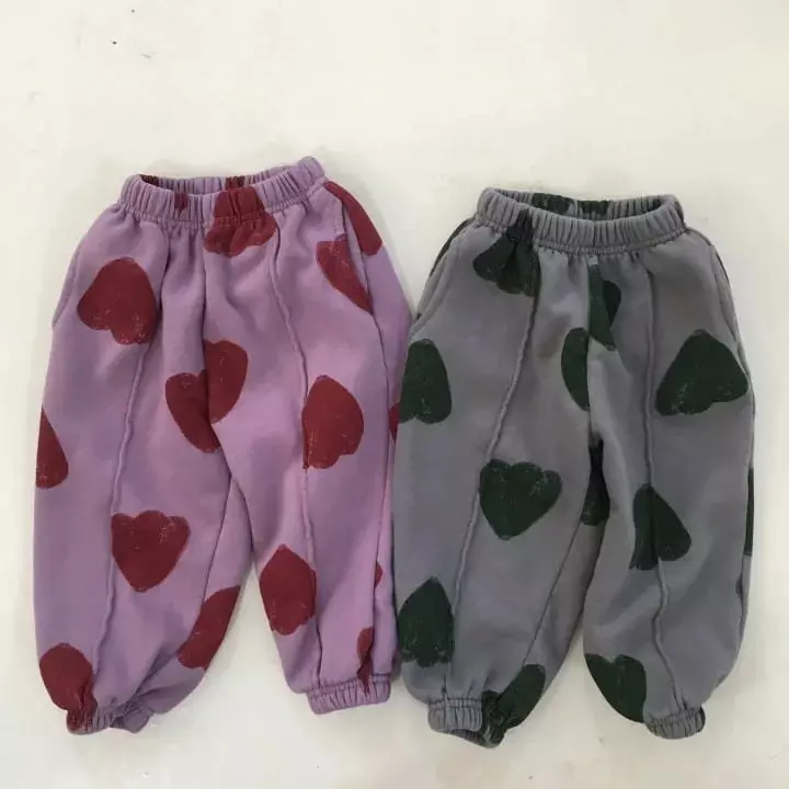 Mini Bongbong - Korean Children Fashion - #toddlerclothing - Heart Pants