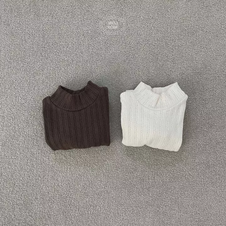 Mini Robe - Korean Baby Fashion - #babyboutique - Choco Turtleneck Tee - 7