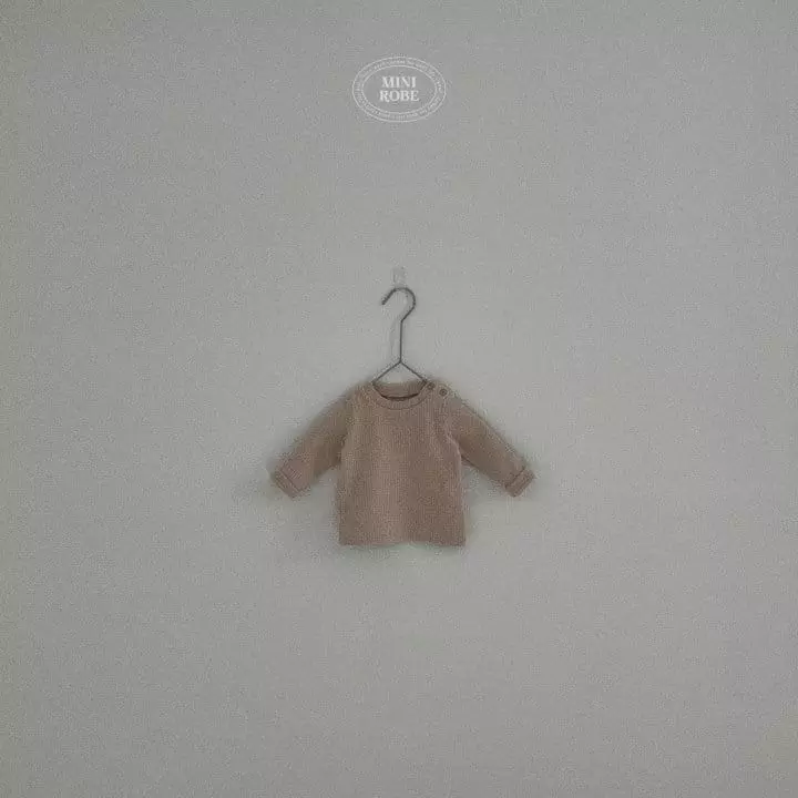 Mini Robe - Korean Baby Fashion - #smilingbaby - Natural Mock Neck Tee - 4
