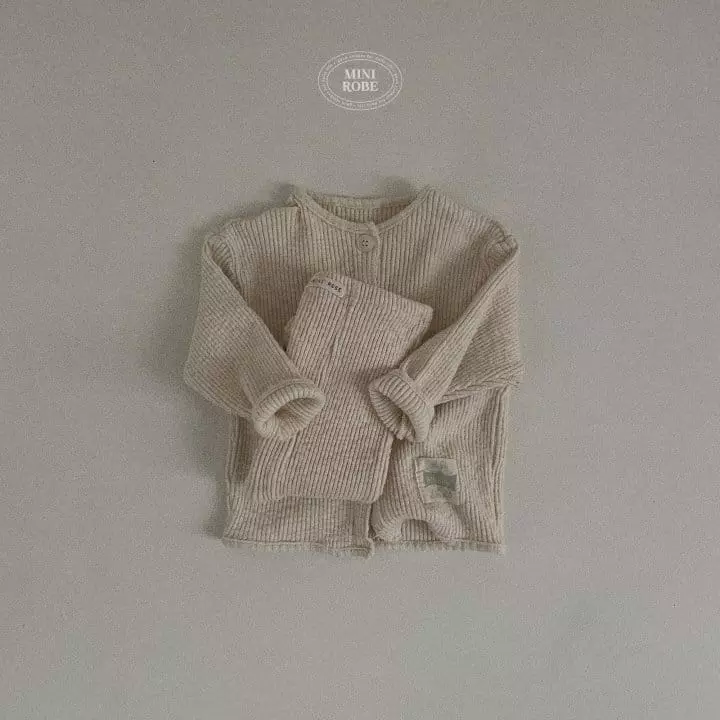 Mini Robe - Korean Baby Fashion - #babyboutique - Cardigan Set - 2