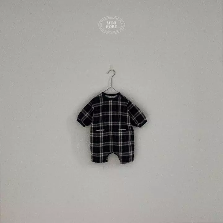 Mini Robe - Korean Baby Fashion - #babyboutique - Check Bebe Bodysuit - 3