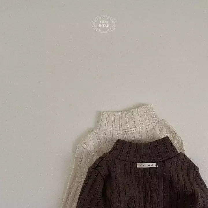 Mini Robe - Korean Baby Fashion - #babyboutiqueclothing - Choco Turtleneck Tee - 8