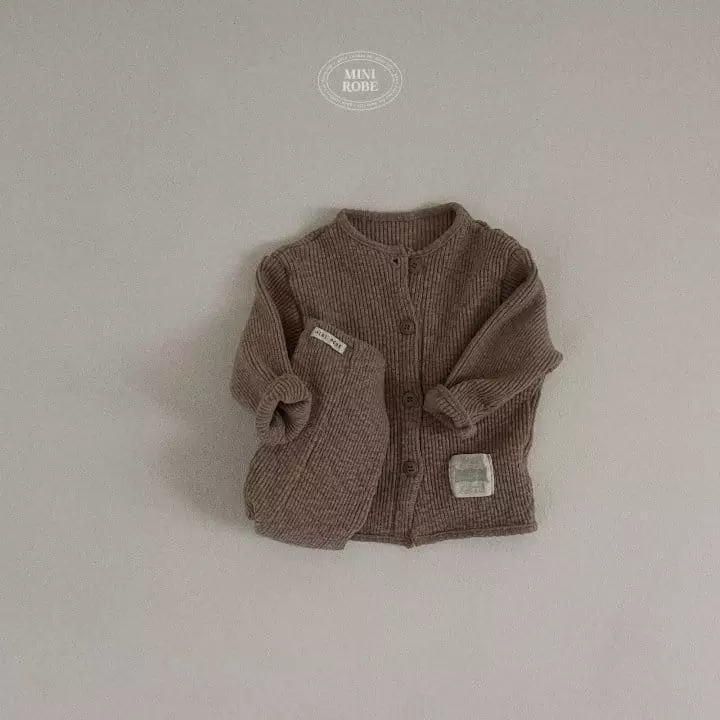 Mini Robe - Korean Baby Fashion - #babyboutiqueclothing - Cardigan Set - 3