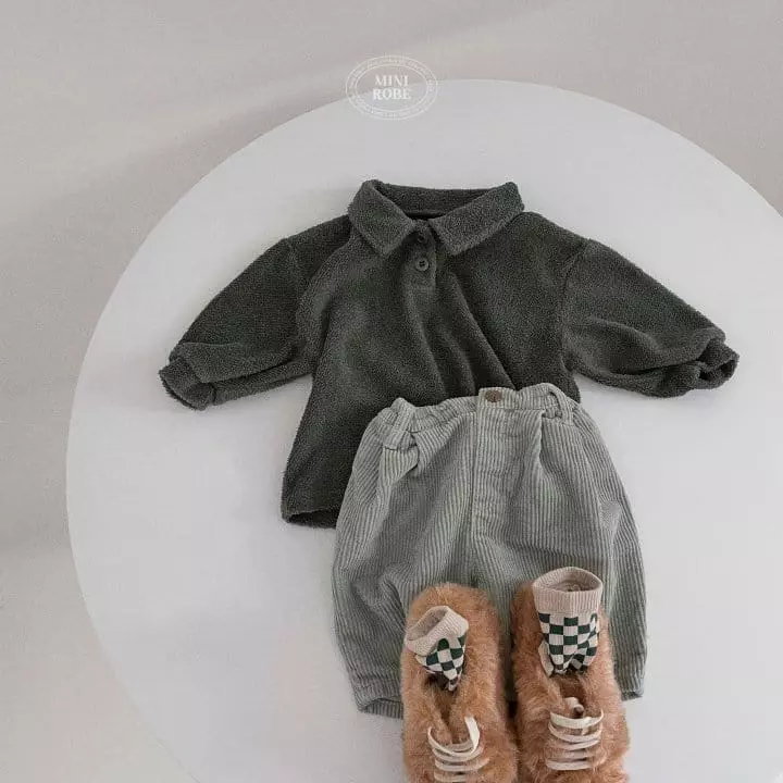 Mini Robe - Korean Baby Fashion - #babyboutiqueclothing - Terry Long Collar Tee - 9