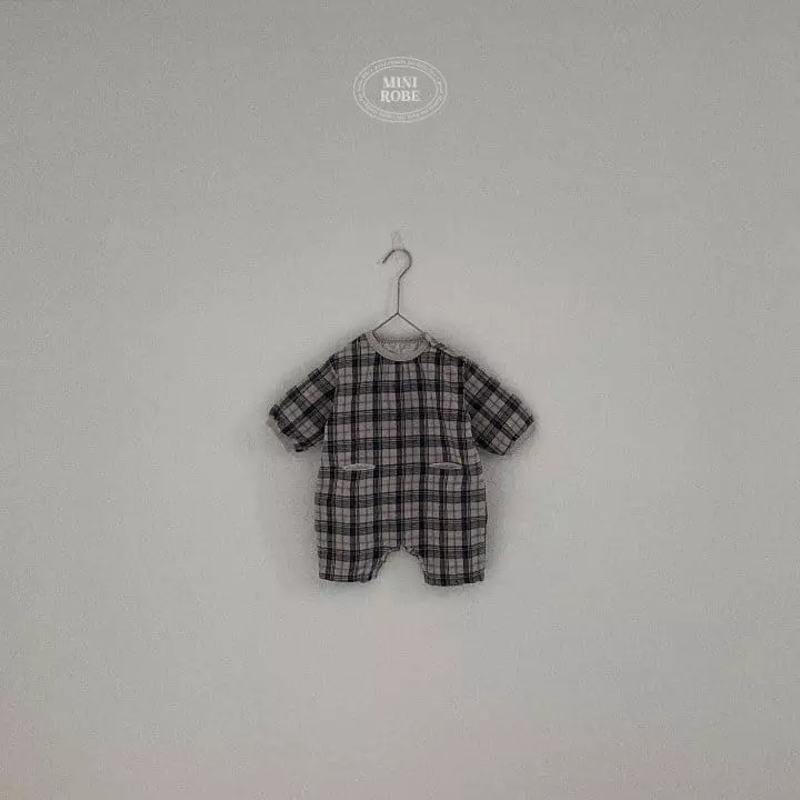 Mini Robe - Korean Baby Fashion - #babyboutique - Check Bebe Bodysuit - 4
