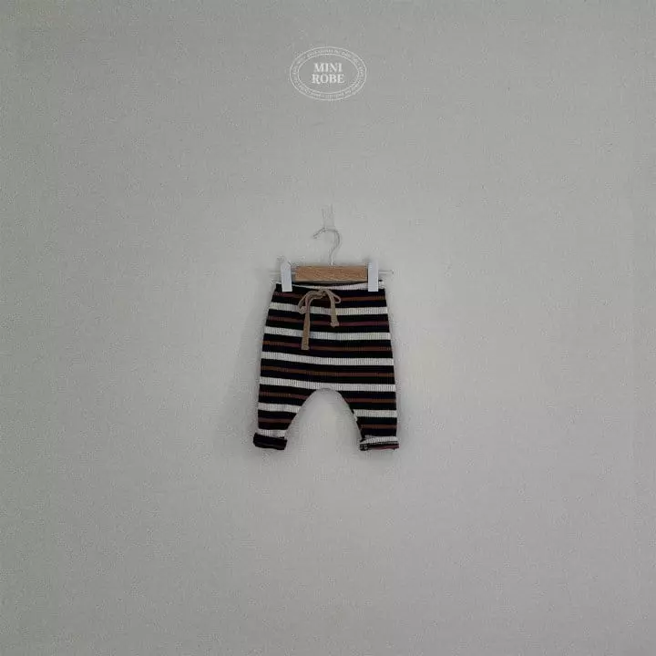 Mini Robe - Korean Baby Fashion - #babyboutiqueclothing - Rib Stripes Leggings - 6