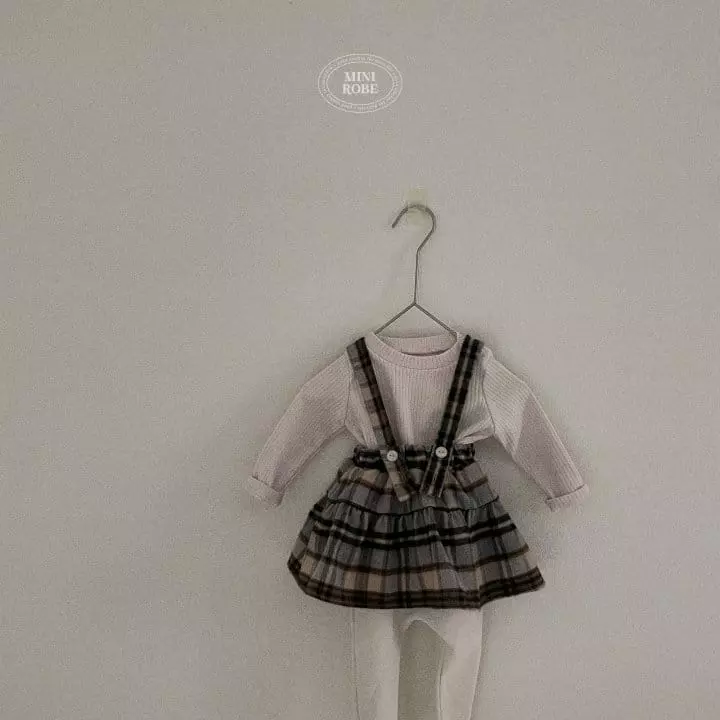 Mini Robe - Korean Baby Fashion - #babyclothing - Natural Mock Neck Tee - 6