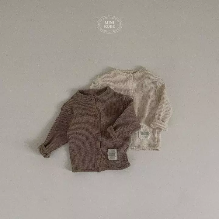 Mini Robe - Korean Baby Fashion - #babyboutiqueclothing - Cardigan Set - 4