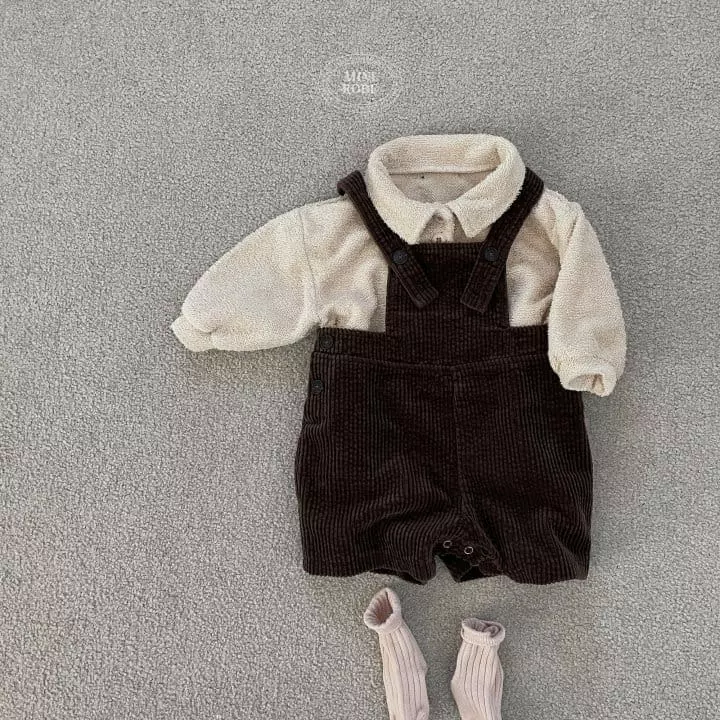 Mini Robe - Korean Baby Fashion - #babyclothing - Terry Long Collar Tee - 10