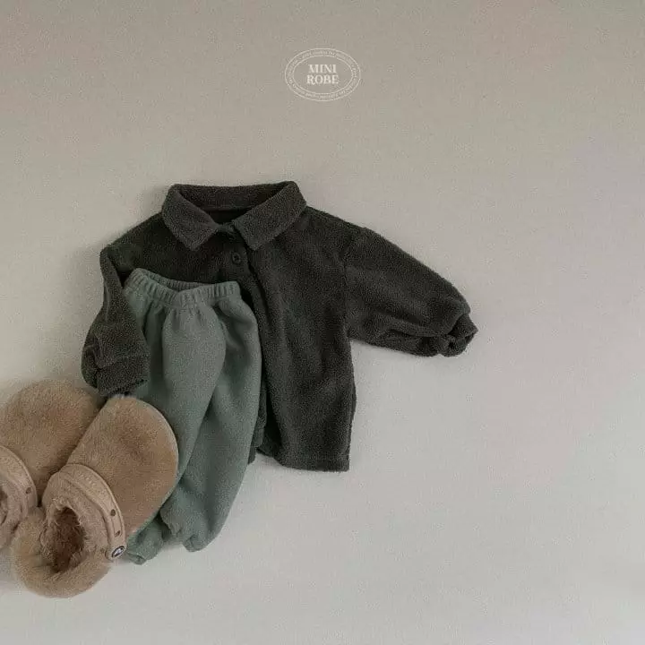 Mini Robe - Korean Baby Fashion - #babyfever - Terry Long Collar Tee - 12