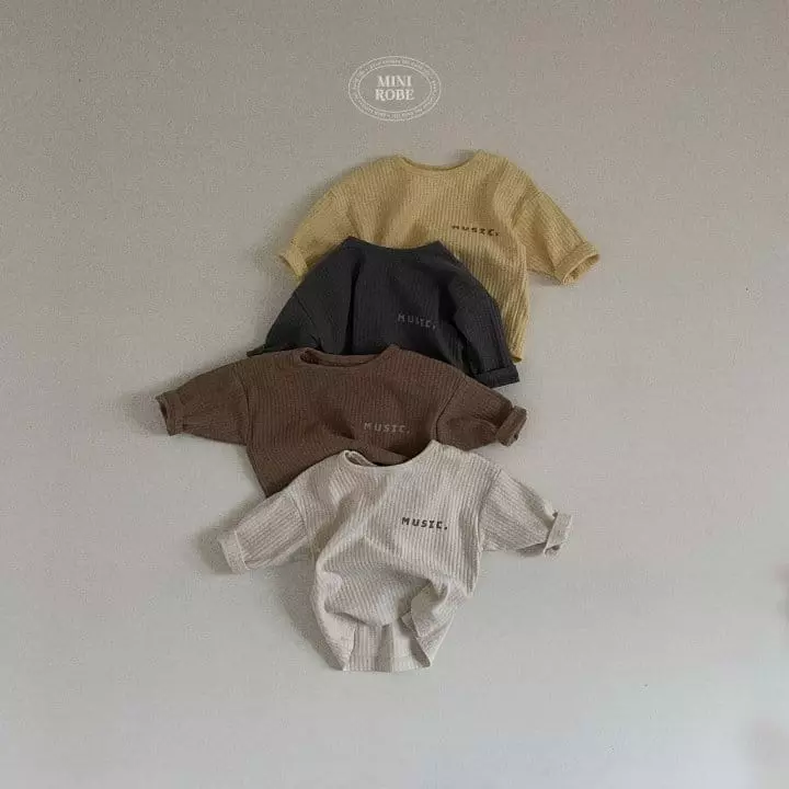 Mini Robe - Korean Baby Fashion - #babyfever - Music Piping Tee