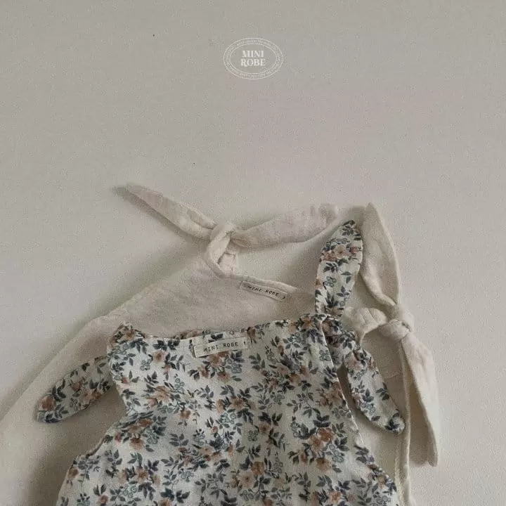 Mini Robe - Korean Baby Fashion - #babyfever - Ribbon Top Bottom Set - 12