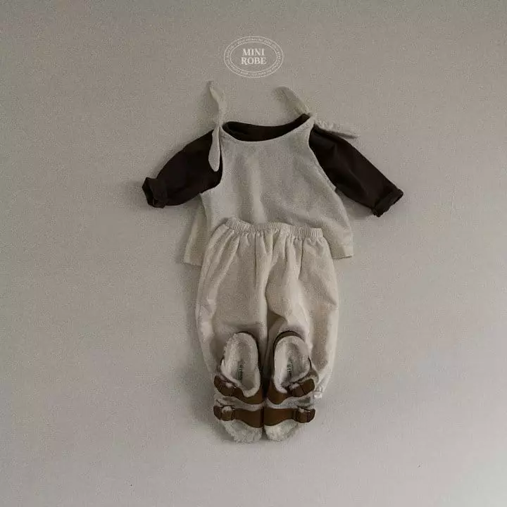 Mini Robe - Korean Baby Fashion - #babygirlfashion - Soft Peach Tee - 9
