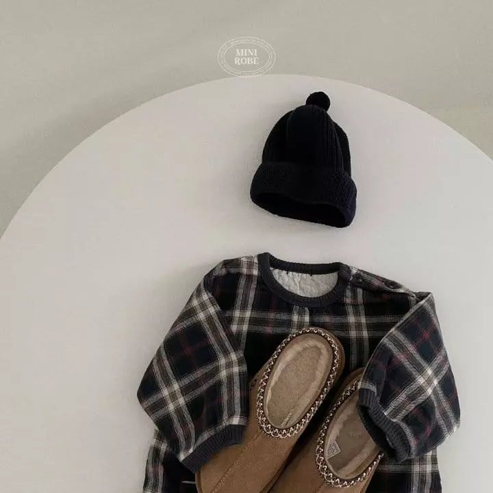 Mini Robe - Korean Baby Fashion - #babygirlfashion - Check Bebe Bodysuit - 8
