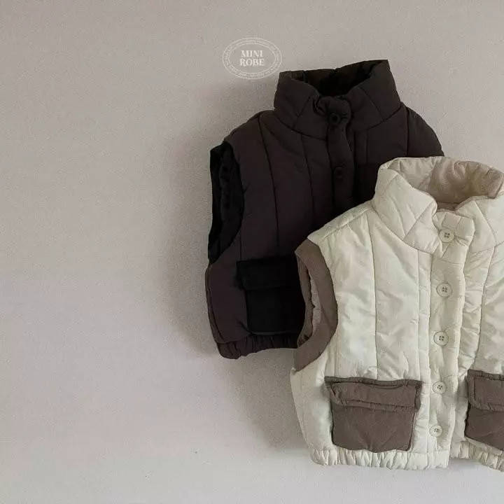 Mini Robe - Korean Baby Fashion - #babygirlfashion - Mono Padding Vest