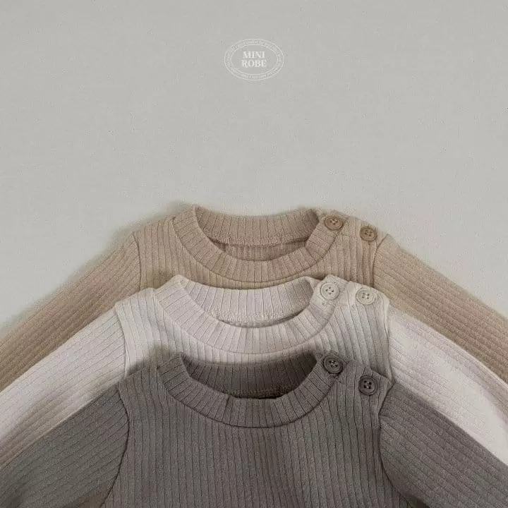 Mini Robe - Korean Baby Fashion - #babylifestyle - Natural Mock Neck Tee - 10
