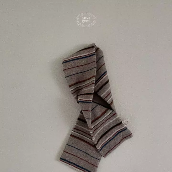 Mini Robe - Korean Baby Fashion - #babyoninstagram - Knit Stripes Scarf - 5
