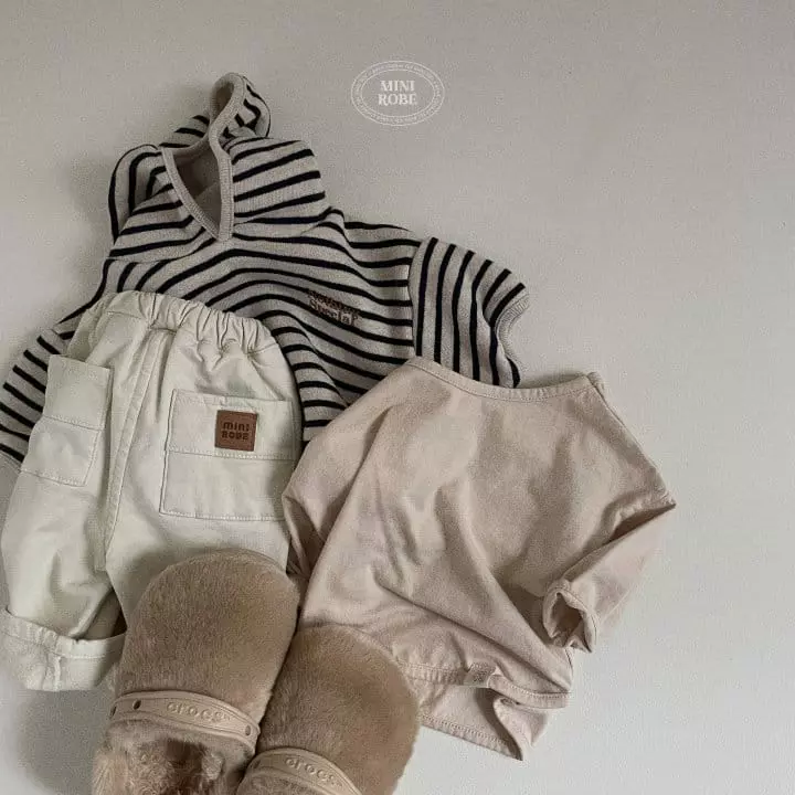 Mini Robe - Korean Baby Fashion - #babyootd - Soft Peach Tee - 12